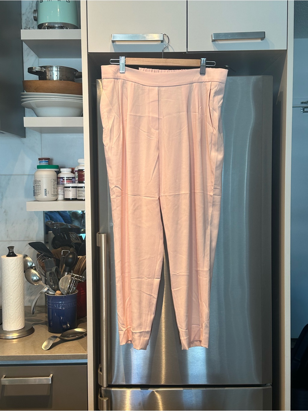 Light Pink Stretch Pull-On Trousers